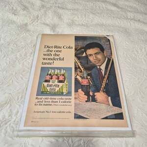 1967 Diet-Rite Cola Vintage Print Ad Paul Horn Jazz Musician Soda Pop Art
